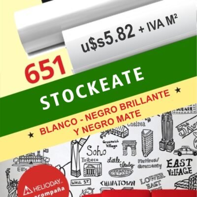 Vinilo Oracal 651 Brillante en Promo | Vinilo Adhesivo para Plotter de Corte